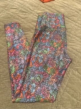 Terez Multicolor Abstract Pattern Leggings